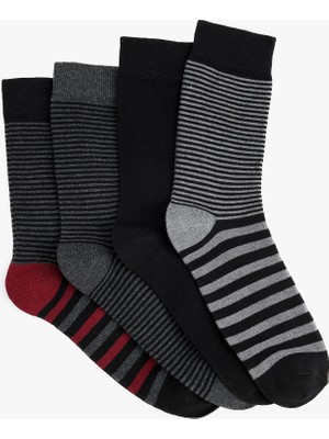 Koton Çizgili 4'lü Soket Çorap Seti