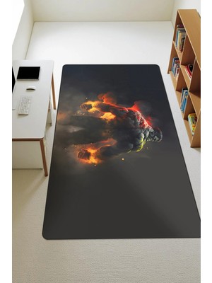 Dolce Mariee Modern Dijital Baskı Kaymaz Taban Çocuk ve Genç Odası Halısı H0578