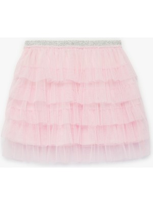 Koton Beli Lastikli Simli Katlı Mini Tütü Etek