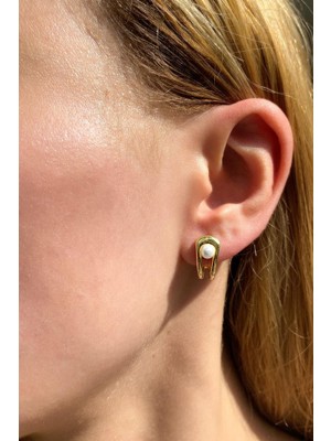 Spossy Silver Jewelry Incili Küpe