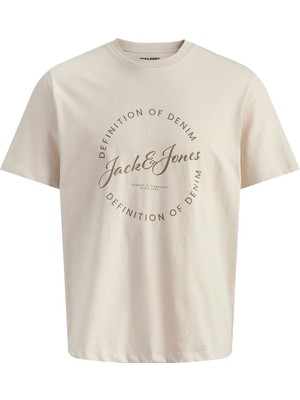 Jack & Jones Plus Jjgrayson Pamuklu Regular Fit Baskılı Bisiklet Yaka T Shirt Erkek T Shirt 12294514
