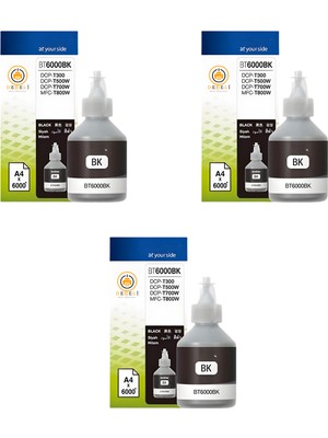 Drl BT60 Uyumlu 3 Adet Siyah Mürekkep Avantaj Paketi T510W T520W T710W Sıfır Muadil - Kapalı Kutu