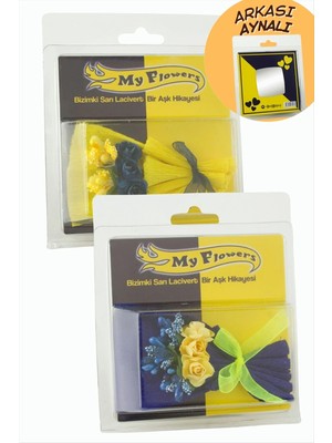 Zenvia Bizimki Sarı Lacivert Bir Aşk Hiyakesi Gül Buketi