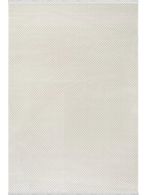 Halı Sepeti Duru Serisi 1065A Bej-Krem Modern Desenli Makine Halısı Yumuşak Dokulu Hav Salon Halısı