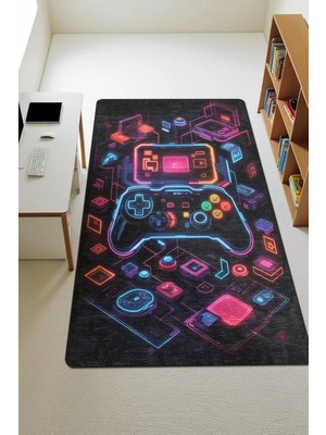 Dolce Mariee Modern Dijital Baskı Kaymaz Taban Çocuk ve Genç Odası Halısı H0505