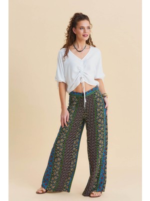 Los Banditos Palazzo Yüksek Bel Bol Kesim Pantolon