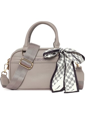 Derimod Kadın Koyu Gri Uzun Askılı Aksesuarlı Kol Çantası 26SBD2150FT