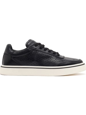 Derimod Erkek Siyah Bağcıklı Kalın Tabanlı Deri Sneaker 26SFD611618