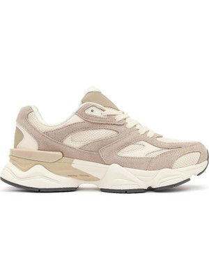 Derimod Erkek Bej Bağcıklı Kalın Tabanlı Deri Sneaker 26SFD696714
