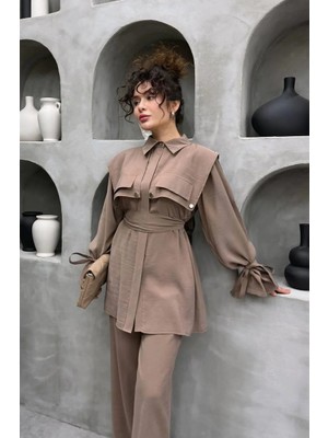 Cardella Sare Tncl Kumaş Tesettür Uyumlu Modern Ikili Takım