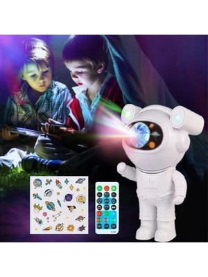 Balkan Grup Stickerlı ,kumandalı Astronot Model Gece Lambası