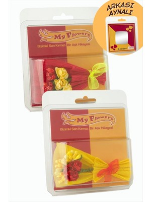 İlkyaz Fashion Bizimki Sarı Kırmızı Bir Aşk Hiyakesi Gül Buketi