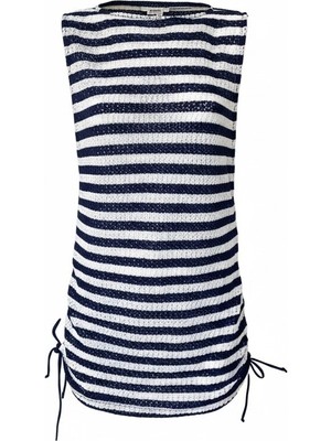 Aquella Yanları Büzgülü Çizgili Tunik