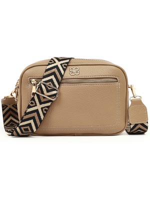 Derimod Kadın Bej Desenli Çapraz Çanta 26SBD2153FT