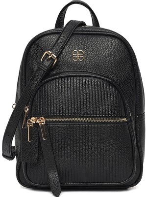 Derimod Kadın Siyah Klasik Sırt Çantası 26SBD2165FT