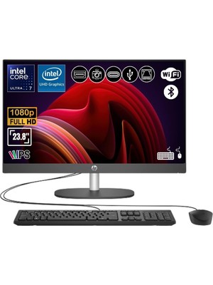 Hp Proone 240 G10 D36C6ET ATL19 Ultra 7 155U 64GB 512GB SSD Fdos 23.8" Full Hd All In One Bilgisayar