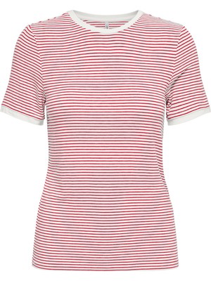 Only Onltine Çizgili Fitted Bisiklet Yaka T Shirt Bayan T Shirt 15315406
