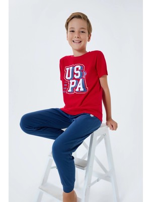 E-Bulurum Us Polo 2410-4 Erkek Çocuk Pijama Takım