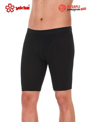 Yıldız Çamaşır Premium Erkek Modal Pamuklu Kemer Bel Lastik Uzun Rahat Katlanma Yapmaz Boxer