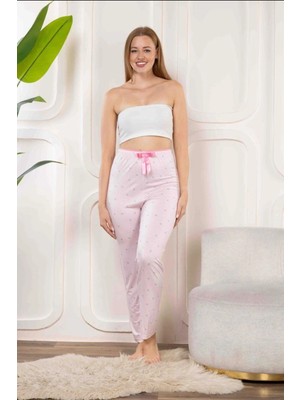 Anı İç Giyim Beli Fiyonklu Rahat Kesim Pamuklu Tek Alt Pijama Kadın BYATİ008