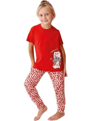 Arnetta Anne-Kız Seti Kız Çocuk Ikili Pijama Takım AR3581