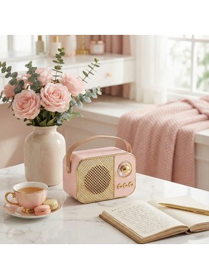 Cngzhn LED Aydınlatmalı Hoparlör Pembe