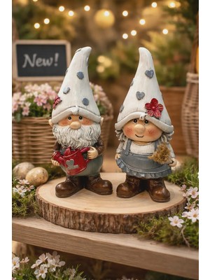 Gardenya Gnome  Şans Bahçe Cüceleri  2  ' Li Takım