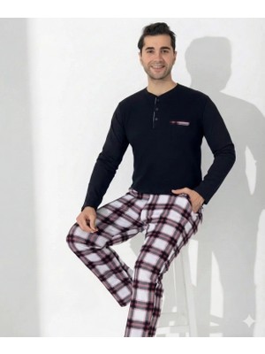 E-Bulurum Boyraz 0401 Erkek Uzun Kol Pijama Takımı
