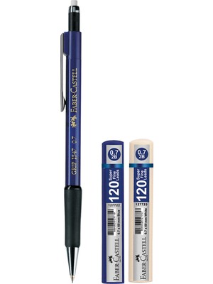 Faber-Castell 1347 Versatil Kalem 0.7 Mavi Uç Boyutu 0.7 İçin 120'li Yedek Uç Seti