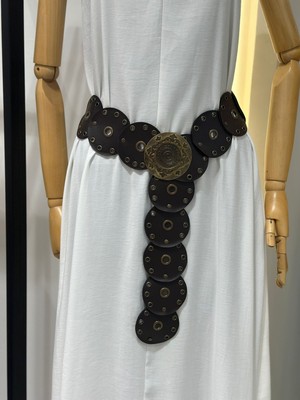 Gönülden Tasarım Kahverengi Otantik Deri Kadın Kemer 105X8 cm