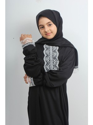 Defka Dantelli Kız Çocuk Namaz Elbisesi - Ilk Namazım Serisi Özel Tasarım