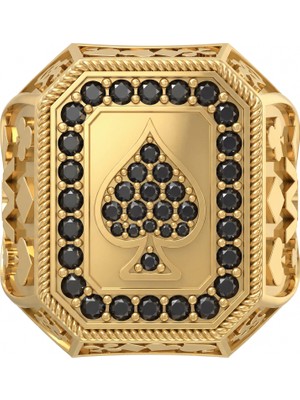 Winners Jewels Maça Sembolü Taşlı Yüzük