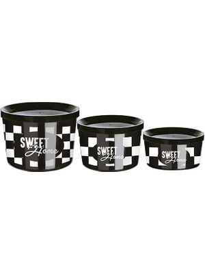 Saklama Kabı 3 Boy Iç Içe Geçmeli Kolay Saklanır Yer Tutmaz- (360-800-1400ML)