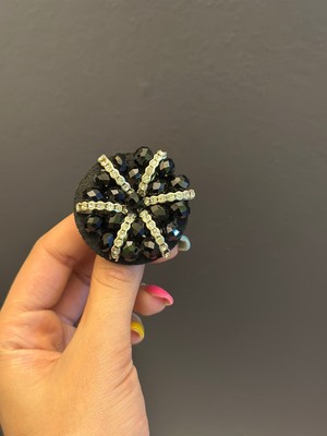 Gönülden Tasarım Zirkon ve Kristal Taşlı Broş Yaka Iğnesi Giyim Aksesuarı Çap 8 cm