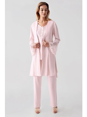 E-Bulurum Freshness 322 Kadın Sabahlıklı Pijama Takımı