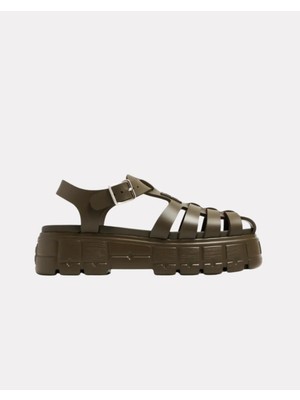 Miu Miu Platform Taban Logolu Kadın Sandalet