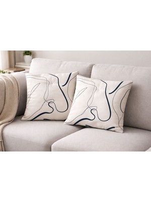 Ecem Home 2'li Kırlent Kılıfı