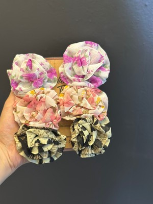 Gönülden Tasarım 6 Adet Renkli Desenli Mandallı Saç Tokası 6 cm