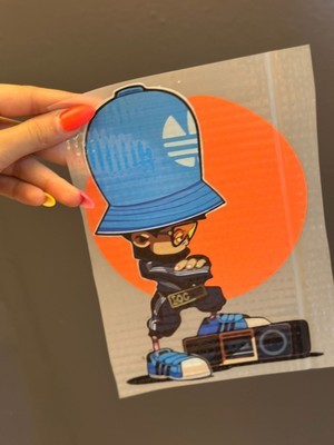 Gönülden Tasarım Ütü Ile Yapışan Tasarım Radyolu Çocuk Transfer Baskı Arma 20X14 cm