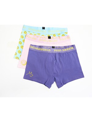 Paul Kenzie | Smileyworld - 3'lü Erkek Boxer
