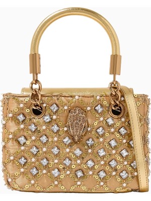 Kurt Geiger Mini Jewel Kensington Taşlı Zincir Askılı, Kadın El ve Omuz Çantası