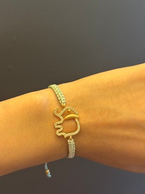 Gönülden Tasarım El Yapımı Zirkon Taşlı Fil Kadın Bileklik