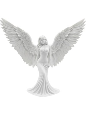 Estetik Melek Kadın Figürlü 3D Dekoratif Biblo Modern Salon Dekoru Midastech