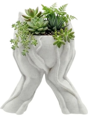 Aydogan's Minimalist El Tasarımlı Dekoratif 3D Saksı Vazo Modern Masa Dekoru