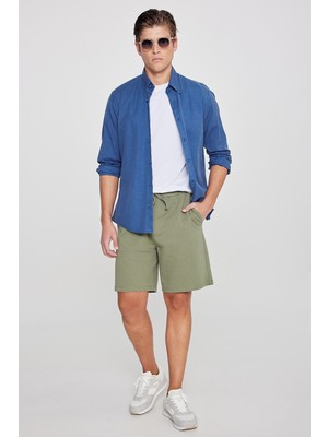Altınyıldız Classics Pamuklu Rahat Nefes Alabilen 2 Iplik Cepli Örme Standart Fit Normal Kesim Şort