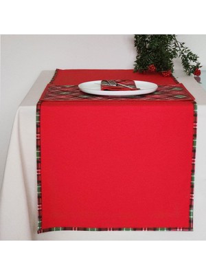 Alesta Home Alesta Home Kırmızı Pötikareli Pamuklu Runner 50x160 cm RNR016