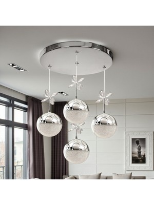 Osc Home Aydınlatma Tasarım Kumandalı  Çap 30 cm Yukseklık 80 cm Krom Renk Dimer Özelliği Var