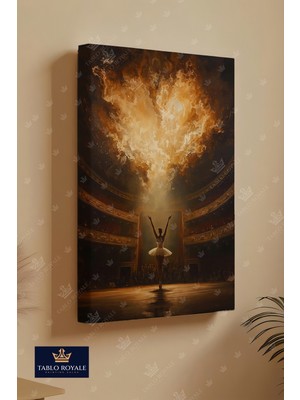 Tablo Royale Sahnenin Kalbinde Dans Eden Kadın Kanvas Tablo - Salon Tablo - Ofis Tablo