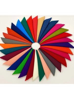 Genel 10 Adet Düz Renk Dağıtmalık Hac Umre Düğün Hediyelik Çeyizlik Flamli Pamuk Esarp Yazma