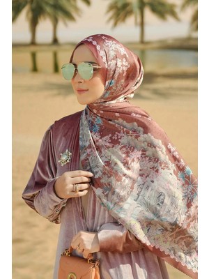 Buttonscarves Al Qasr Saten Şal - Saffron